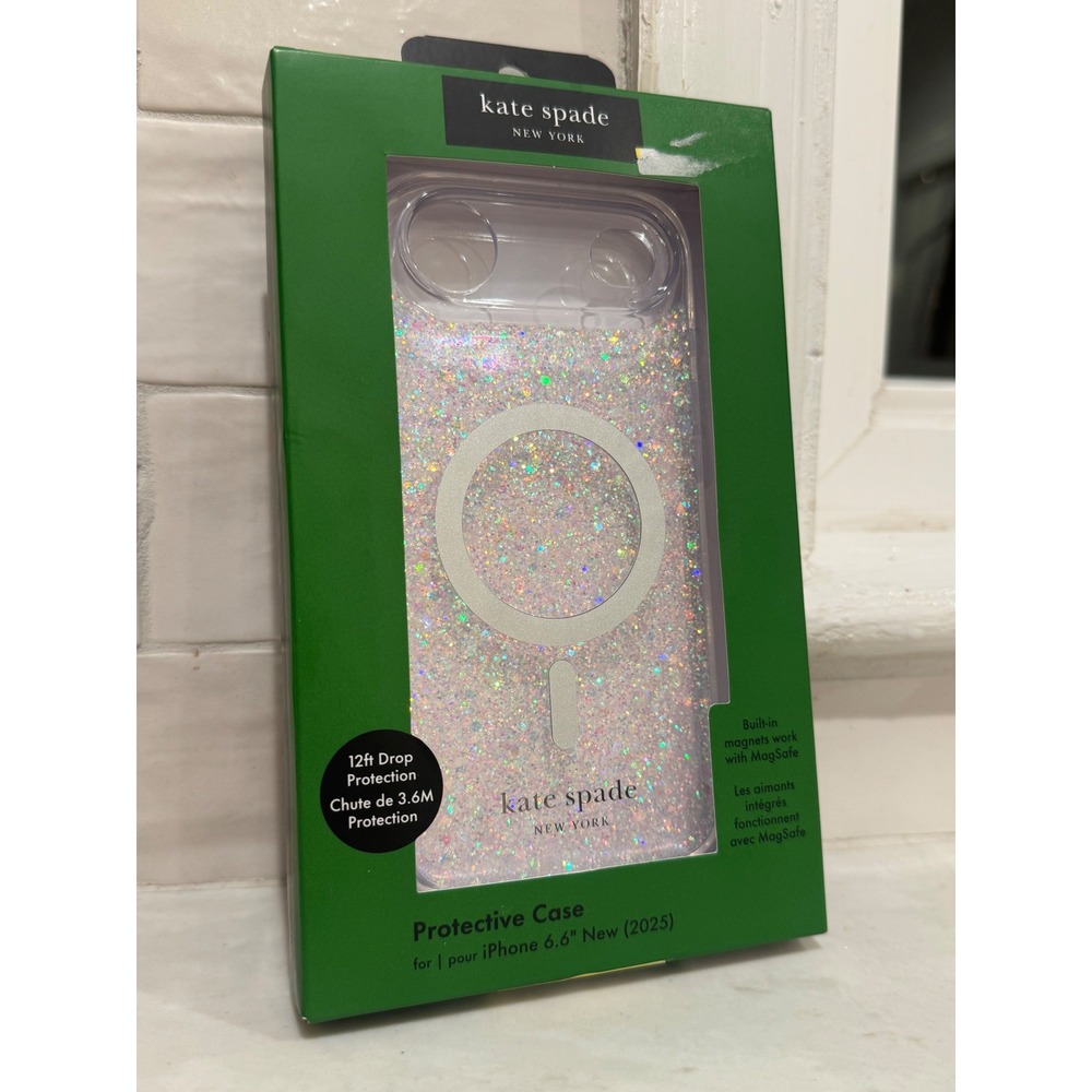 NEW Kate Spade iPhone 17 Air Case 6.6" Iridescent Glitter MagSafe KS057894-05